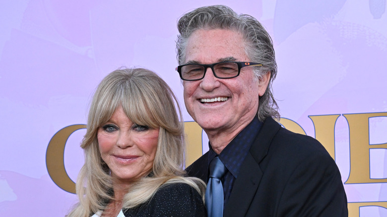 Goldie Hawn and Kurt Russell pose together