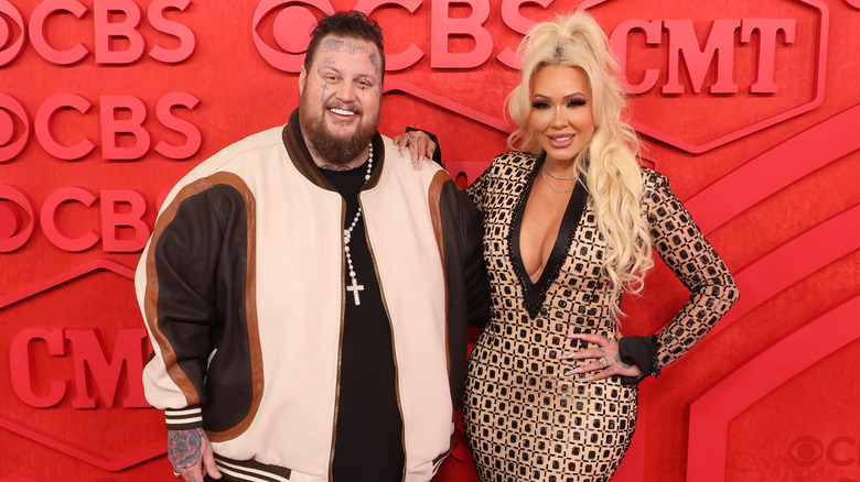 Jelly Roll and Bunnie XO attending the 2024 CMT Music Awards at Moody Center