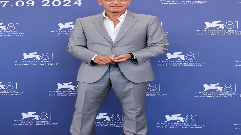 George Clooney posing