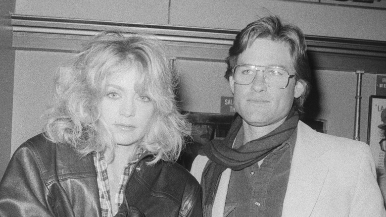 Goldie Hawn and Kurt Russell pose together in the '80s
