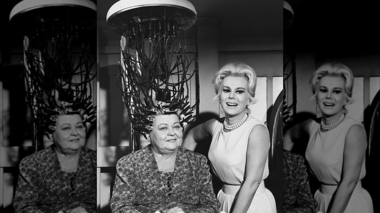 Barbara Pepper with Eva Gabor in a scene from Green Acres