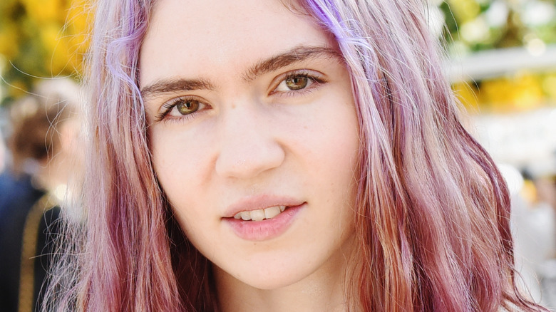 Grimes purple hair