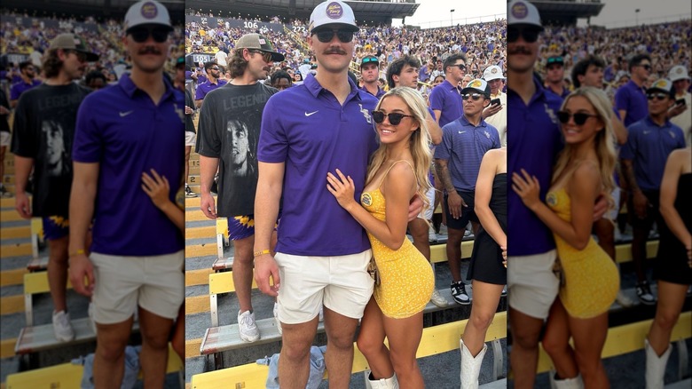 Paul Skenes, Olivia Dunne in stands