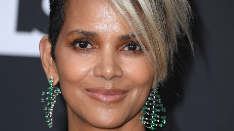 Halle Berry with blonde streaks
