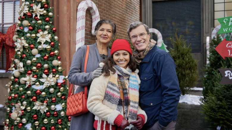 Daniella and her parents in Family & Friend Christmas