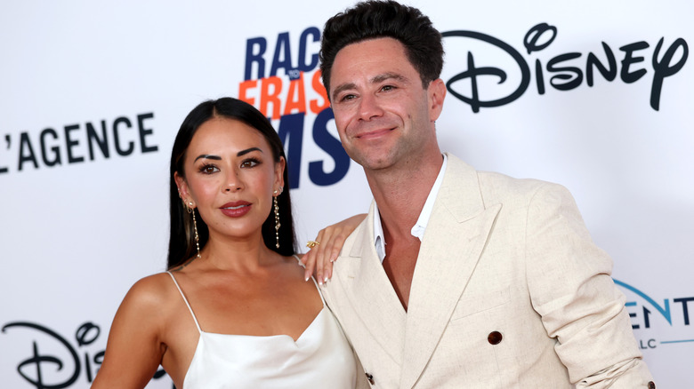 Janel Parrish and Sasha Farber at the 33rd Annual Race To Erase MS Gala