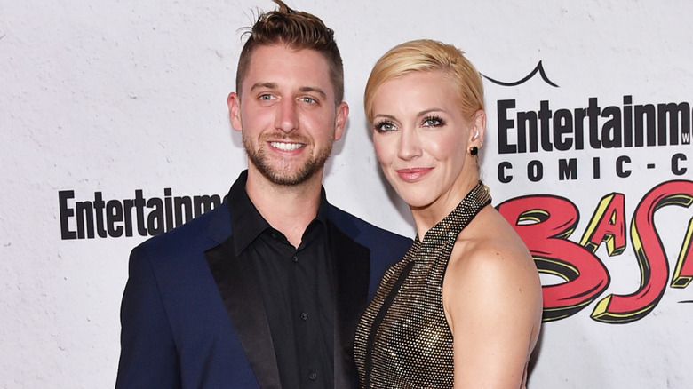 Matthew Rodgers and Katie Cassidy at Entertainment Weekly's annual Comic-Con party