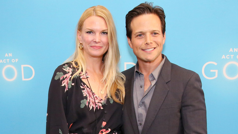 Kelley Limp and Scott Wolf at the Broadway Opening Night performance of 'An Act Of God'