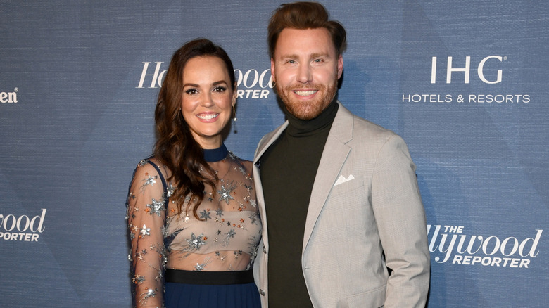 Erin Cahill and Paul Freeman on the red carpet
