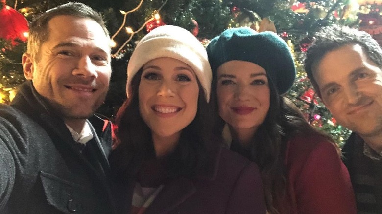 The cast of "Sense, Sensibility & Snowmen" takes a selfie