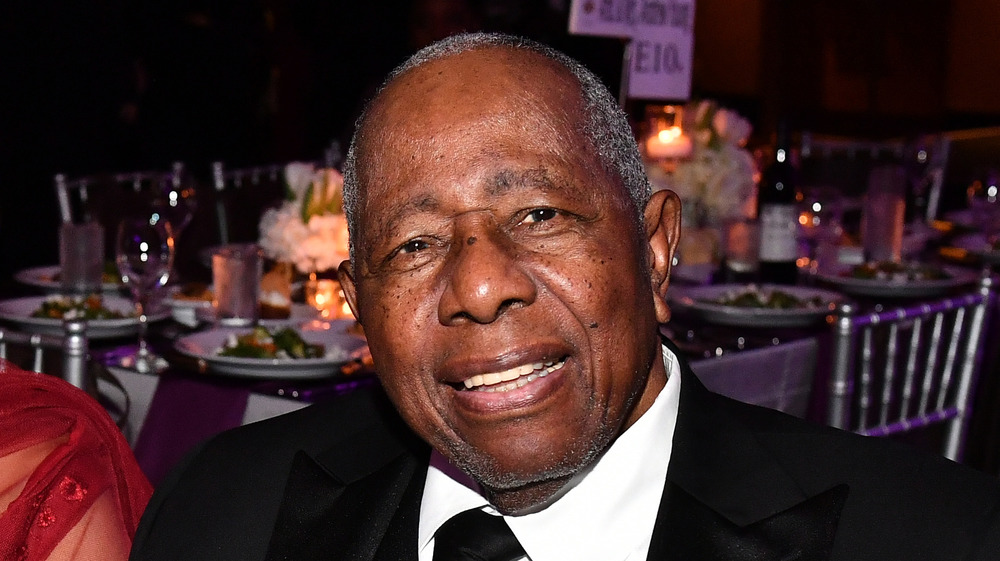 Hank Aaron smiling