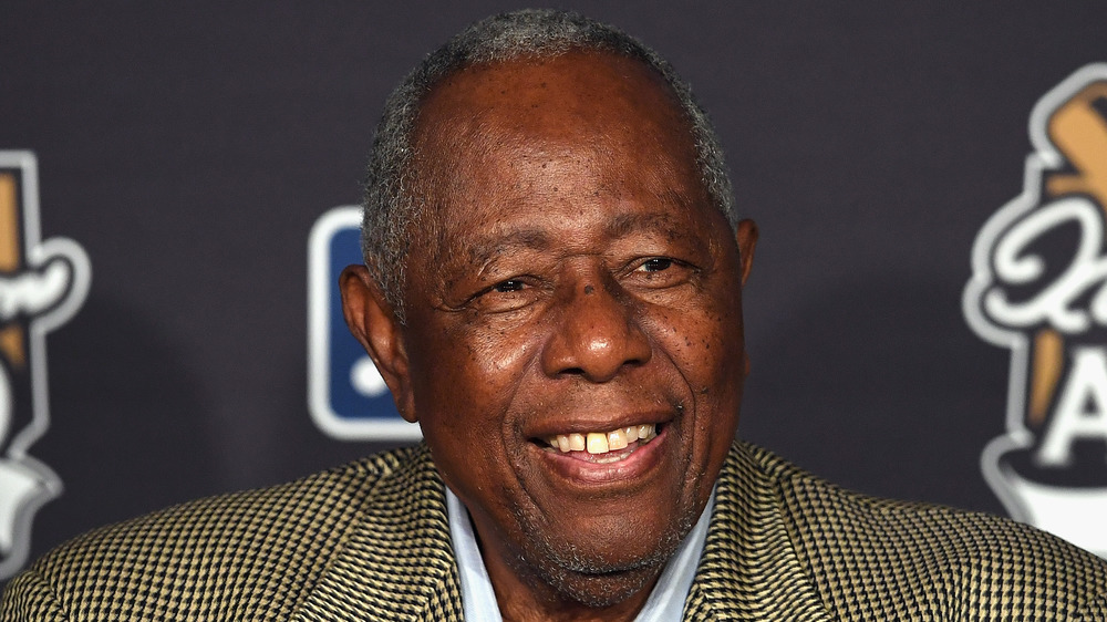 Hank Aaron smiling