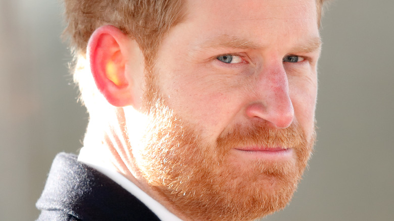 Prince Harry looking pensive