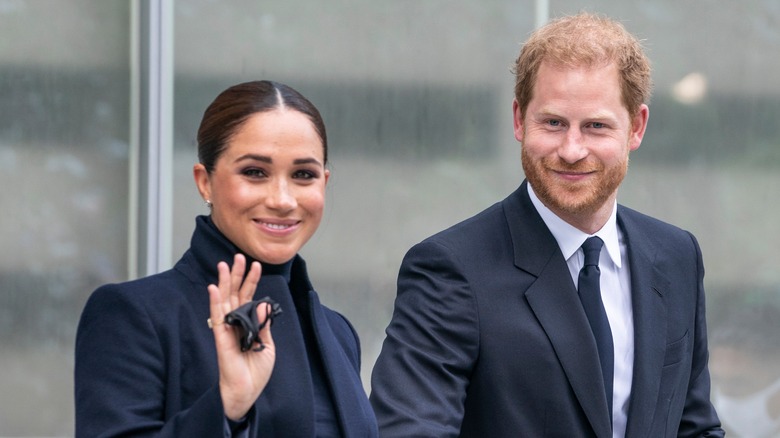 Meghan Markle and Prince Harry smiling