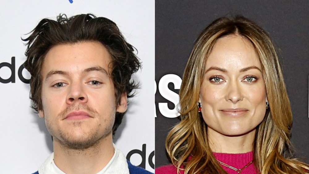 Harry Styles Olivia Wilde split image