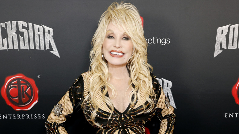 Dolly Parton on the red carpet