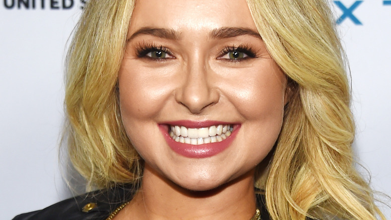 Smiling Hayden Panettiere at screening of "Sharkwater Extinction" 