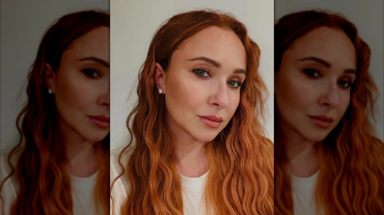 Hayden Panettiere red hair selfie in 2025