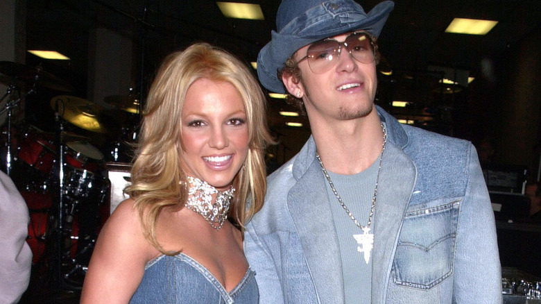 Britney Spears and Justin Timberlake smiling
