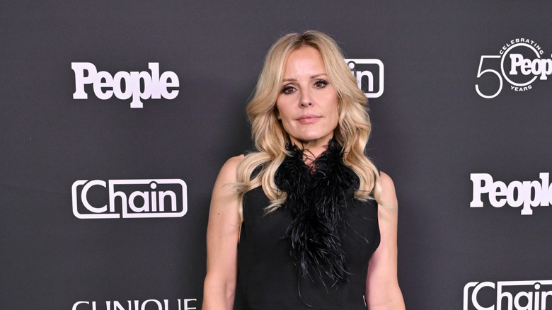 Emma Caulfield photographed against grey backdrop