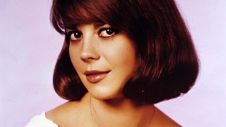 Natalie Wood purple wall publicity photo