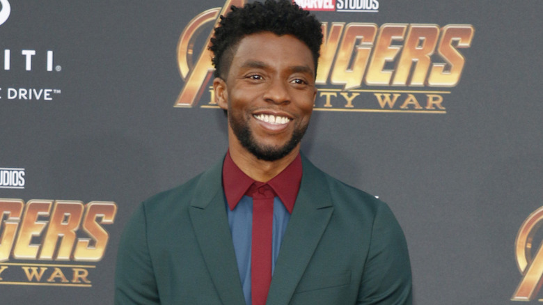 Chadwick Boseman smiling