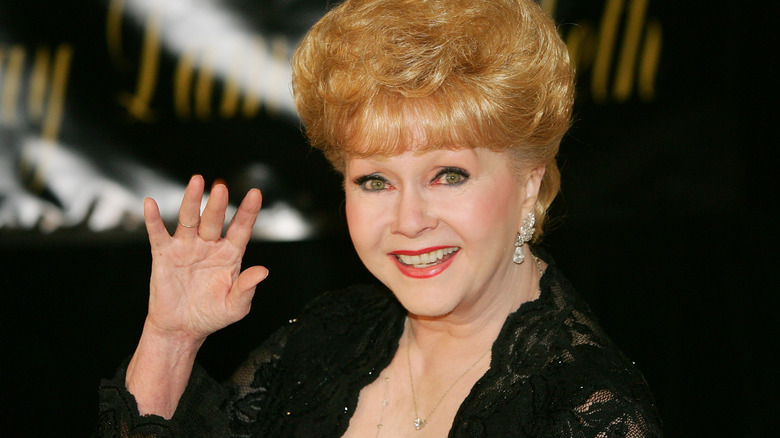 Debbie Reynolds arrives for Dame Elizabeth Taylor's 75th birthday party