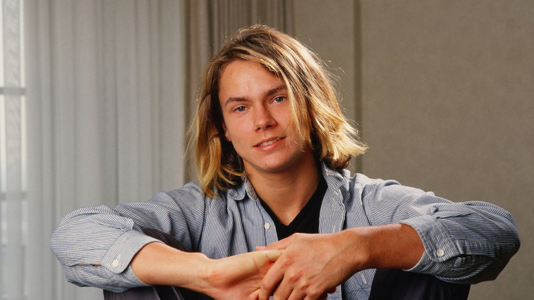 River Phoenix poses during a 1988 Los Angeles, California, photo portrait session