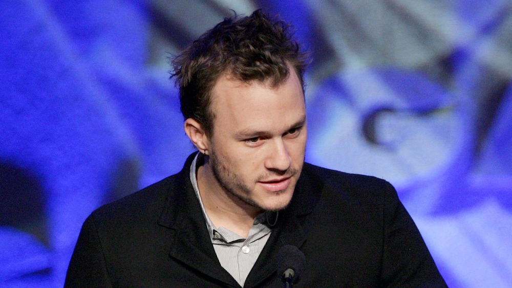 Heath Ledger in black