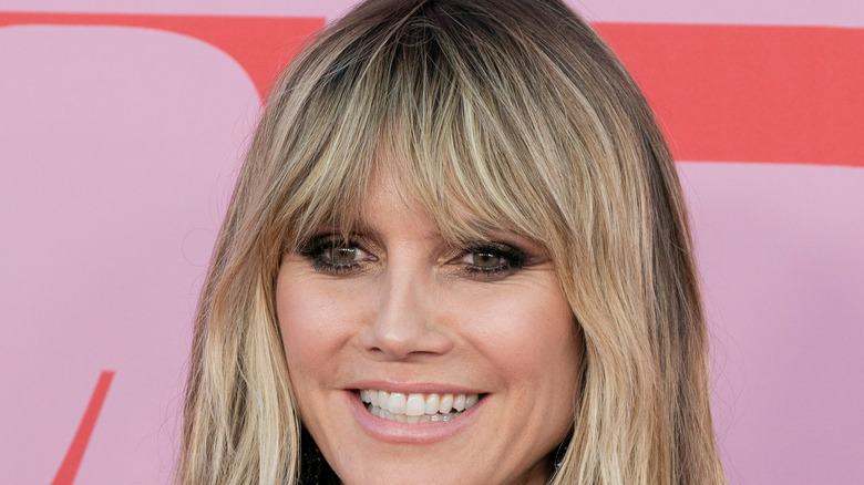 Heidi Klum with heavy bangs