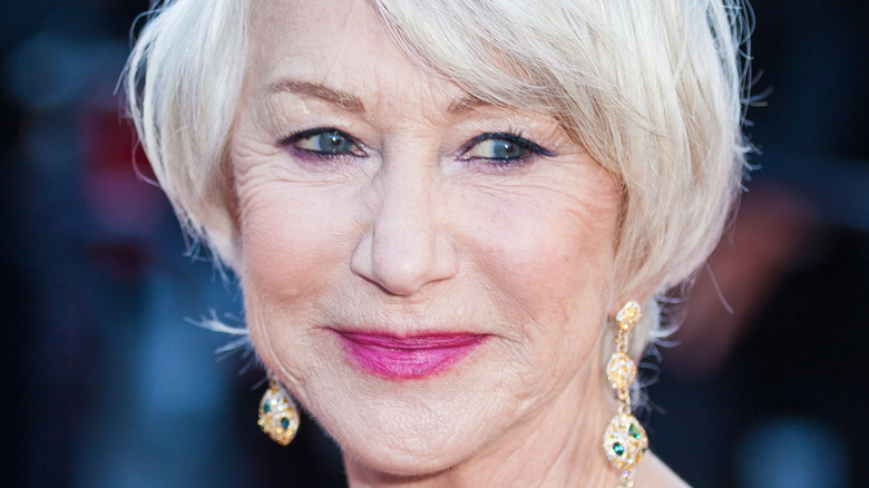 Helen Mirren fuschia lipstick