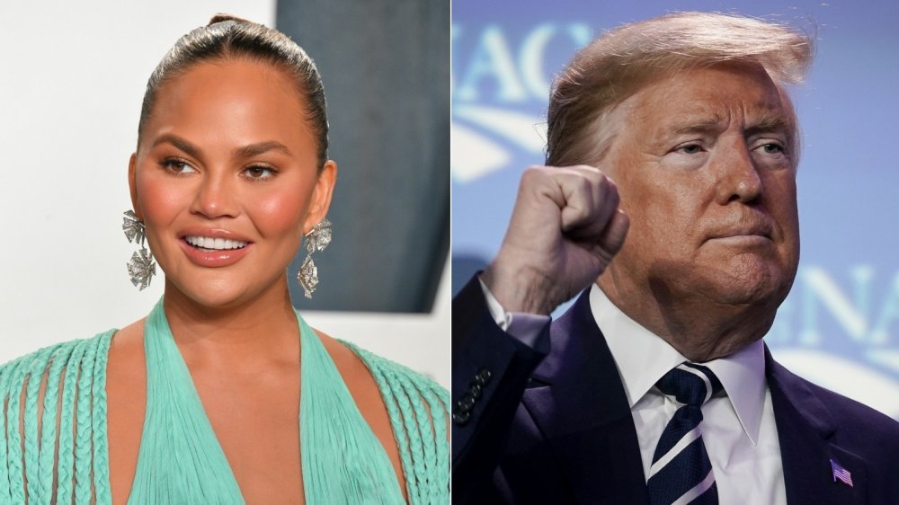 Chrissy Teigen and Donald Trump