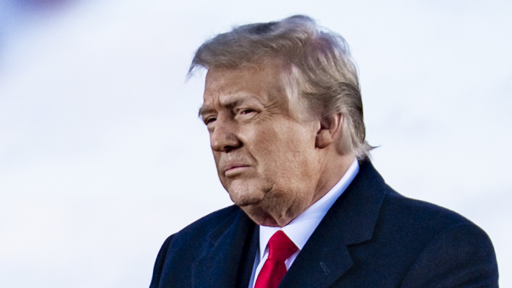 Donald Trump staring discontentedly into the distance