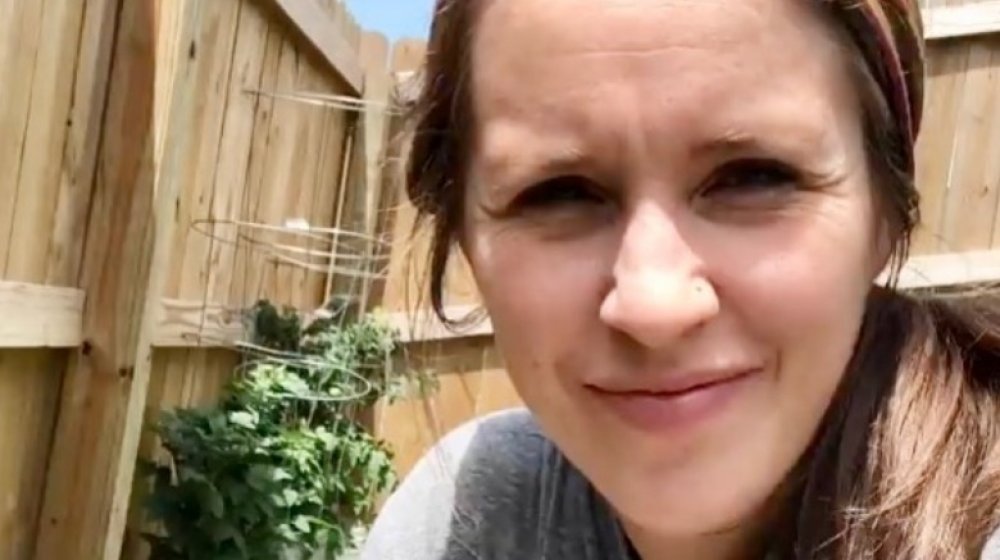 Jill Duggar Dillard gardening in 2020