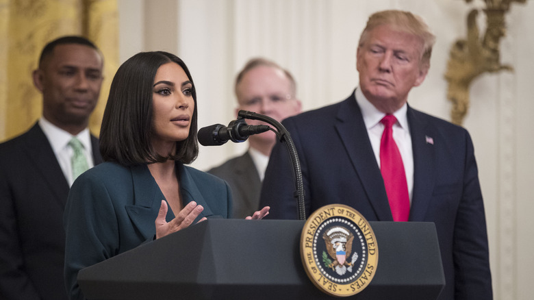 Kim Kardashian and Donald Trump