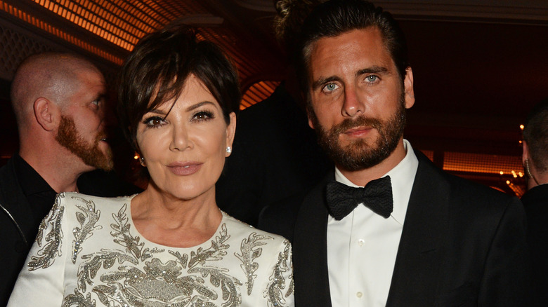 Kris Jenner and Scott Disick posing