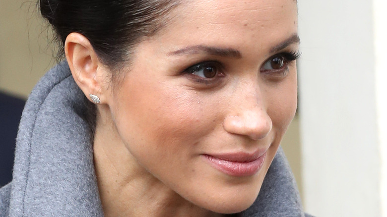 Meghan Markle lips closed