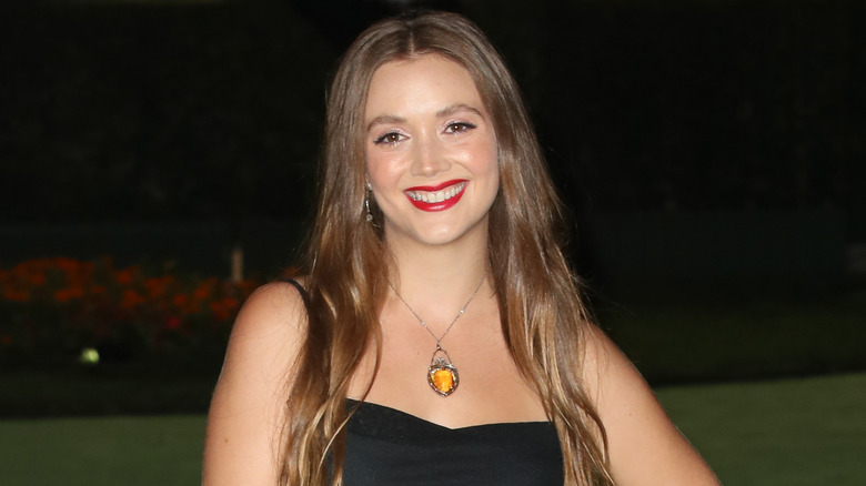 Billie Lourd grinning