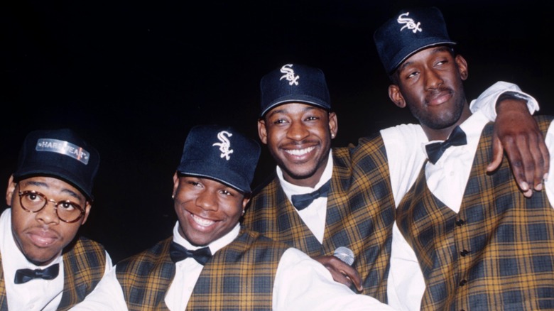 Boyz II Men wearing plaid 