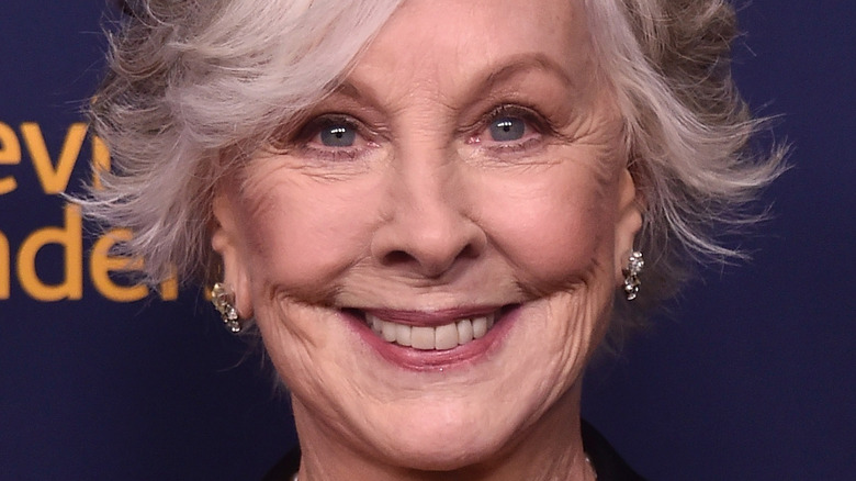 Christina Pickles posing in the press room at the 2018 Creative Arts Emmy Awards