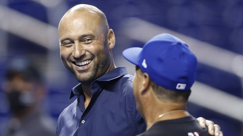 Derek Jeter smiling