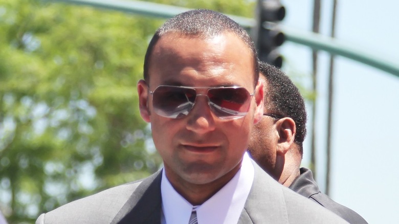 Derek Jeter with sunglasses on