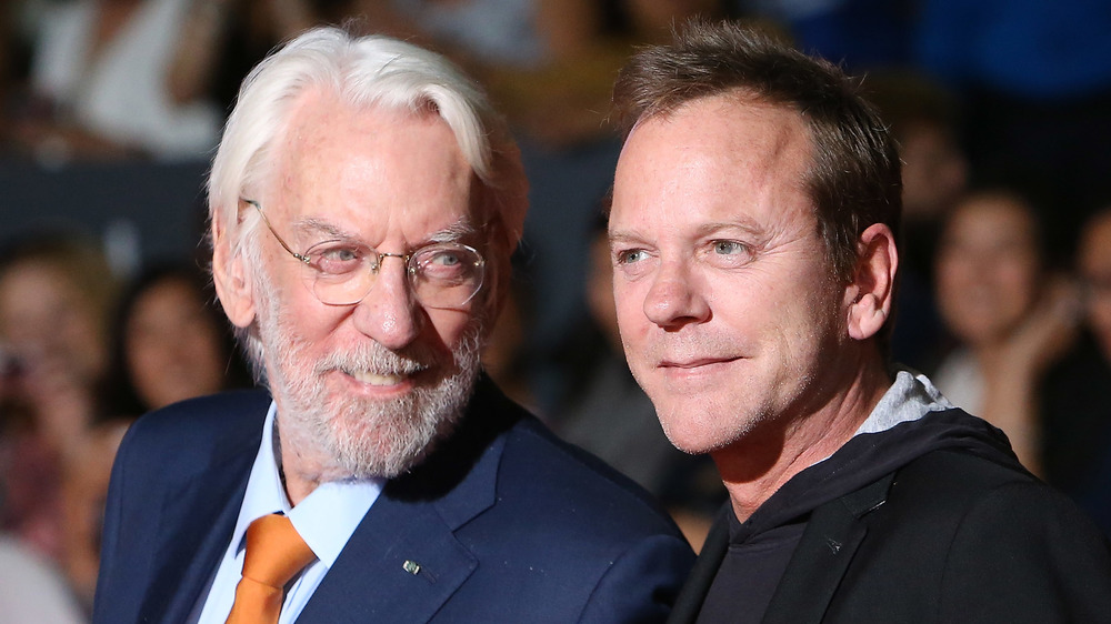 Donald Sutherland and Kiefer Sutherland smiling at an event