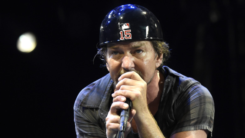 Eddie Vedder performing at Fenway Park