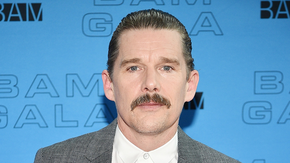 Ethan Hawke with mustache
