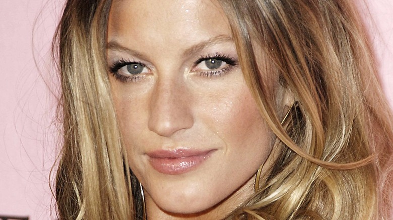 Gisele Bundchen looking at camera