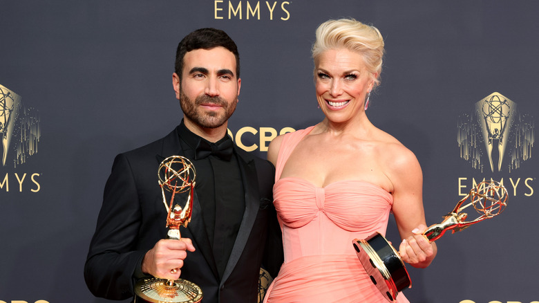 Brett Goldstein, Hannah Waddingham with Emmys