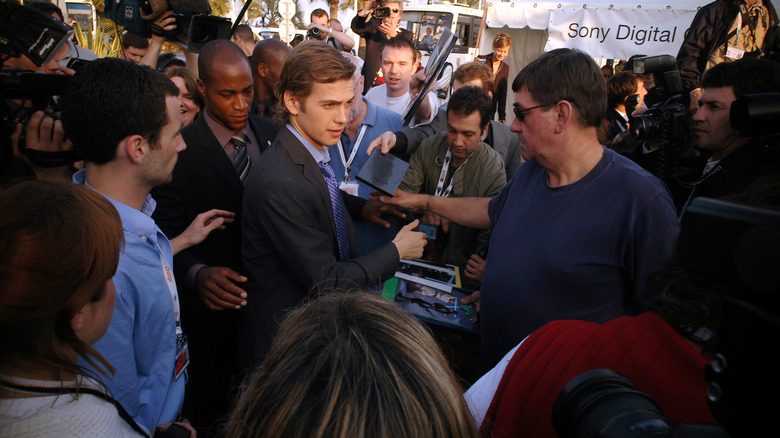 Hayden Christensen with crowd