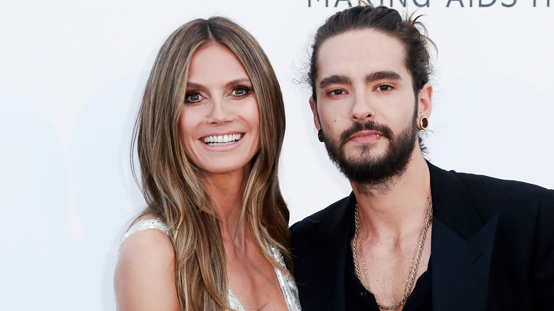 Heidi Klum and Tom Kaulitz smile 