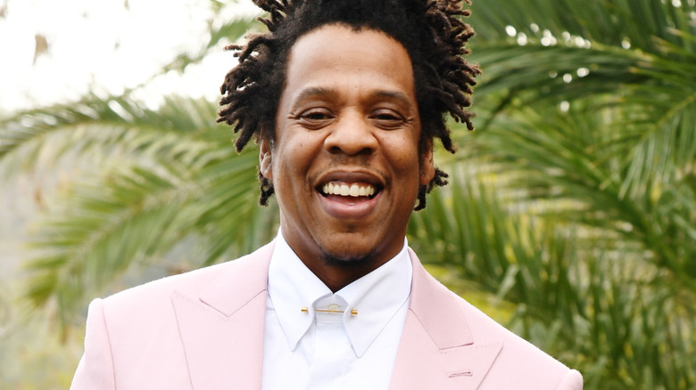 Jay-Z smiling at Roc Nation event